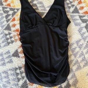 Anthropologie Black V-Neck Top